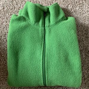 L.L bean thick green zip-up sweater